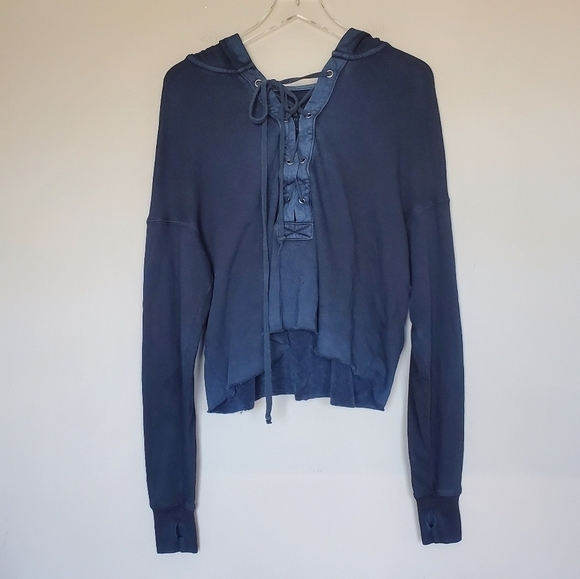 Tyler Jacobs Feel The Piece Lace Up Hoodie and Sweatpants Set Tie Dye Blue XS/S - Picture 7 of 14